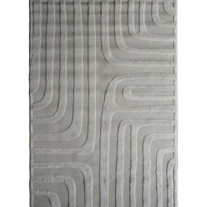 Tapis crème motif optique en relief 160x220