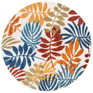 Tapis Crème / Rouge 122 X 122 cm