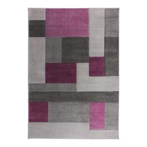 Tapis cubisme  en polypropylène violet 120x170