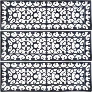 Tapis d'escalier antiglisse en caoutchouc (lot de 3)