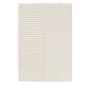 Tapis d’extérieur à motif géométrique - 120x170cm Beige Pol…