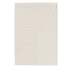 Tapis d’extérieur à motif géométrique - 160x230cm Beige Pol…