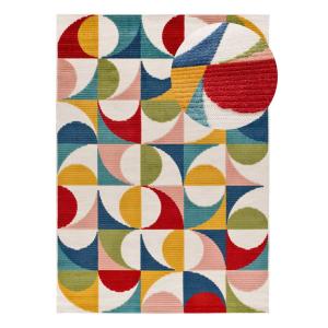 Tapis d'extérieur a relief multicolore 160x230 cm