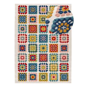 Tapis d'extérieur a relief multicolore 80x150 cm
