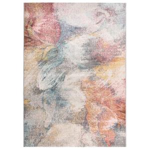 Tapis d'extérieur abstrait beige/rose/bleu 160x230 cm