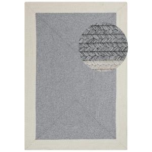 Tapis d'extérieur aspect jute ZADO Gris et Crème 160x230cm