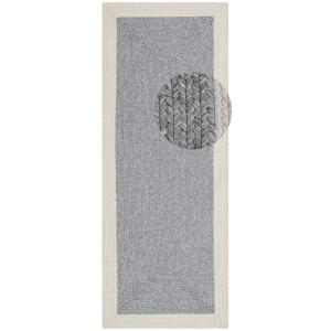 Tapis d'extérieur aspect jute ZADO Gris et Crème 80x150cm