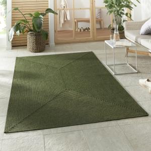 Tapis d'extérieur aspect jute ZADO Vert 200x290cm