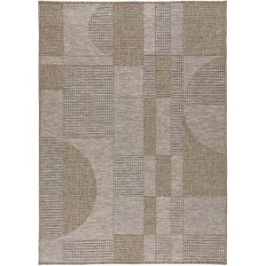 Tapis d'extérieur beige/taupe 126x190 cm