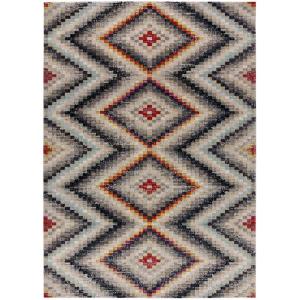 Tapis d'extérieur ethnique gris 80x150 cm