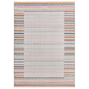 Tapis d'extérieur géométrique gris/multicolore 80x150 cm