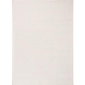 Tapis d'extérieur intérieur aspect jute blanc 190x290