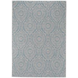Tapis d'extérieur & intérieur beige/turquoise 140x200