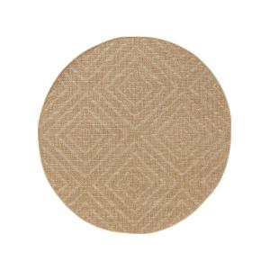 Tapis d'extérieur & intérieur marron clair D 160 rond