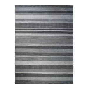 Tapis d'extérieur/intérieur motifs lignes gris 160x230