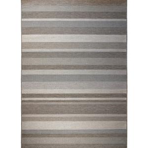 Tapis d'extérieur/intérieur motifs lignes mix beige 160x230…