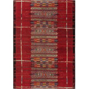 Tapis d'extérieur & intérieur multicouleur/rouge 240x340