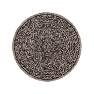 Tapis d'extérieur & intérieur rond beige/marron D 150