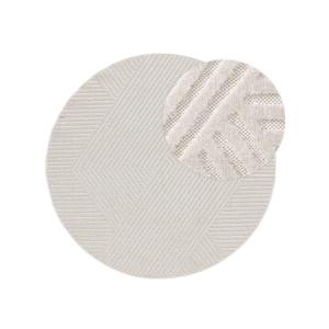 Tapis d'extérieur & intérieur rond crème D 160