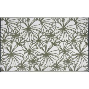 Tapis d'extérieur motif floral vert/blanc réversible - 241…