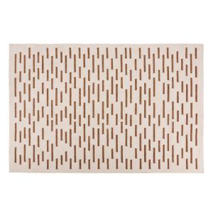 Tapis d'extérieur motifs écrus et marron 160x230