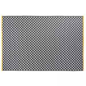 Tapis d'extérieur polypropylène noir 230x160 cm