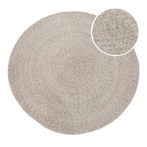 Tapis d'extérieur, rond, beige, 120 x 120 cm / épaisseur :…