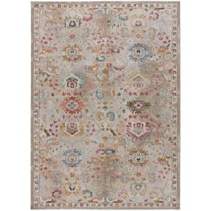 Tapis d'extérieur vintage beige/rouille 133x190 cm