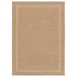 Tapis d'intérieur-extérieur beige effet jute 120x170 cm