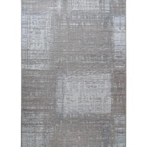 Tapis d' motif abstrait beige foncé 160x230