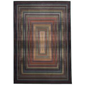 Tapis d'orient graphique tissé machine - multicolore 160x23…