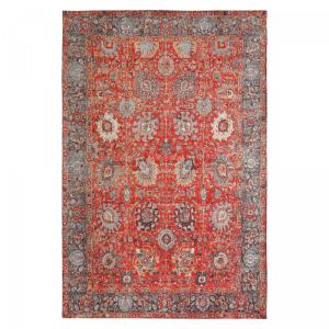 Tapis d'orient, kilim tissé à la main en coton, rouge 200x2…