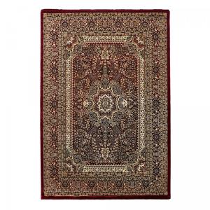 Tapis d'orient, tissé, forme rectangle, rouge et bleu 160x2…