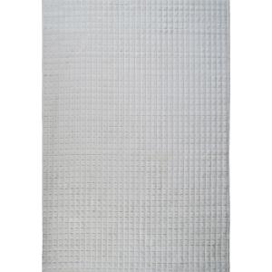 Tapis damier extra-doux blanc 80x150