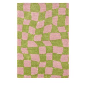 Tapis damiers - 120x160cm Vert Polypropylène