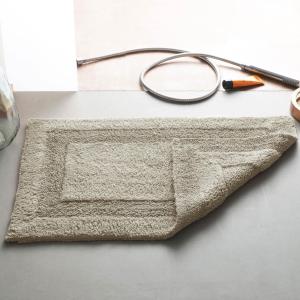 Tapis de bain 50x80 beige en coton 1700 g/m²