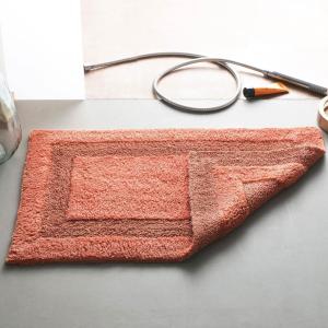 Tapis de bain 60x100 orange terracotta en coton 1700 g/m²