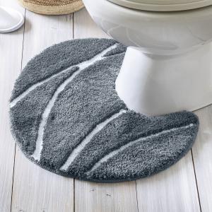 Tapis de bain 60x70 gris en polyester 2250 g/m²