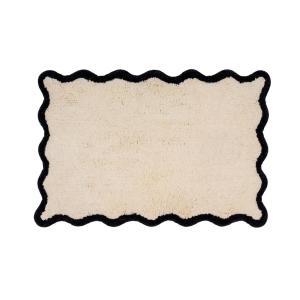 Tapis de Bain Antidérapant Coton Blanc