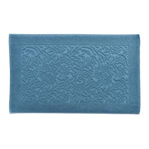 Tapis de bain bleu 60x100 en coton