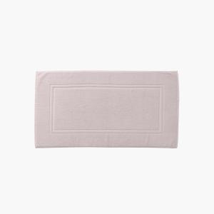 Tapis de bain coton uni bouclette beige 60 x 110 cm