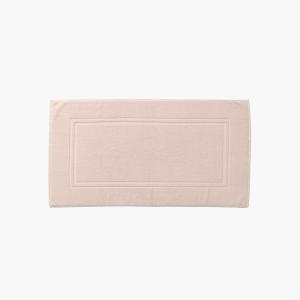 Tapis de bain coton uni bouclette beige 60 x 60 cm