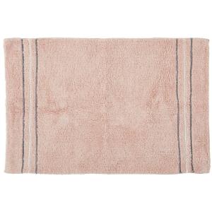 Tapis de bain déco coton rose poudré 50x80cm