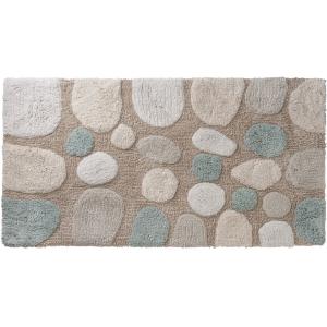 Tapis de bain déco coton tufté 60x120cm