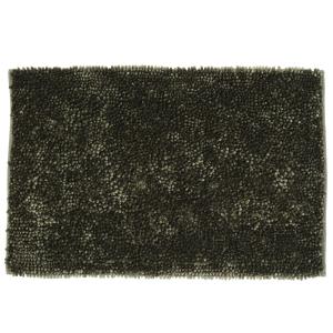 Tapis de bain déco fil doré en polyester kaki 50x80cm