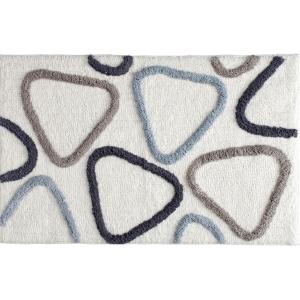 Tapis de bain déco géométrique coton tufté 50x80cm