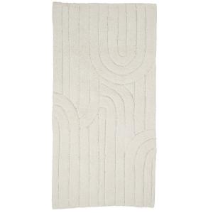 Tapis de bain déco graphique arc coton 60x120cm