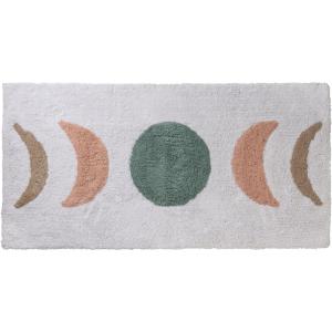 Tapis de bain déco lune coton 60x120cm