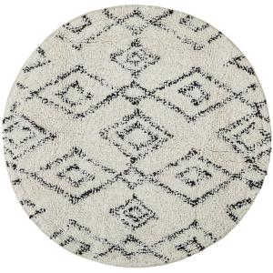 Tapis de bain déco rond coton tufté 70x70cm