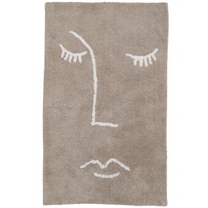 Tapis de bain déco visage coton 50x80cm